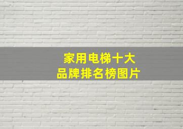 家用电梯十大品牌排名榜图片