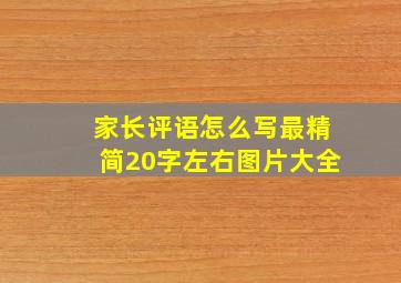 家长评语怎么写最精简20字左右图片大全