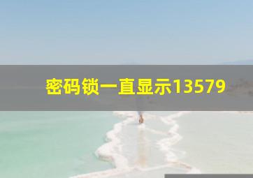 密码锁一直显示13579