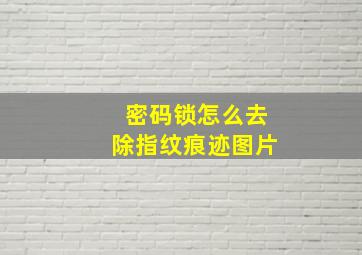 密码锁怎么去除指纹痕迹图片