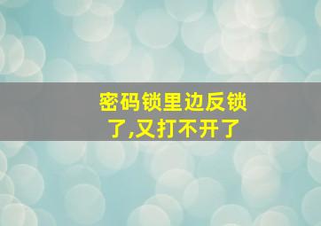 密码锁里边反锁了,又打不开了