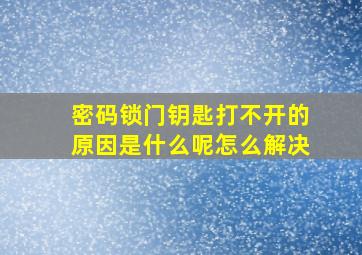 密码锁门钥匙打不开的原因是什么呢怎么解决