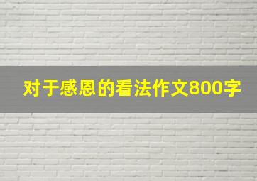 对于感恩的看法作文800字