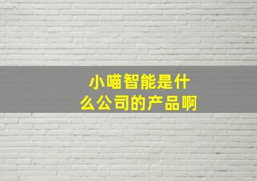 小喵智能是什么公司的产品啊