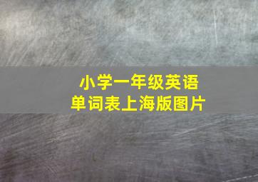 小学一年级英语单词表上海版图片