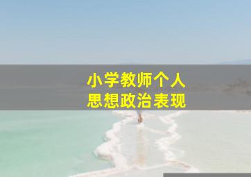 小学教师个人思想政治表现