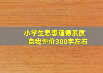 小学生思想道德素质自我评价300字左右