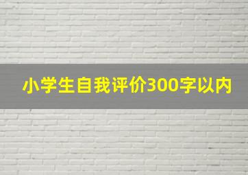 小学生自我评价300字以内