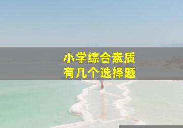 小学综合素质有几个选择题