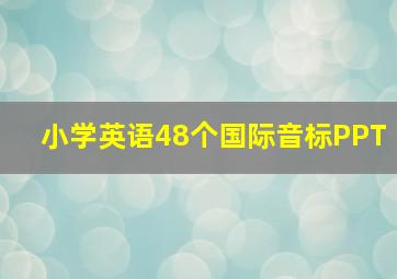 小学英语48个国际音标PPT