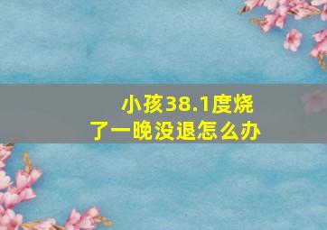 小孩38.1度烧了一晚没退怎么办