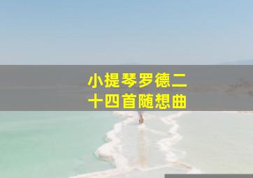 小提琴罗德二十四首随想曲