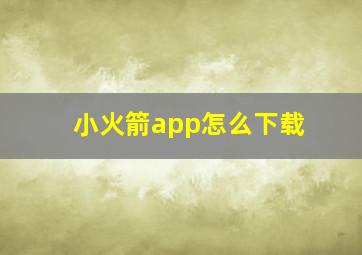 小火箭app怎么下载