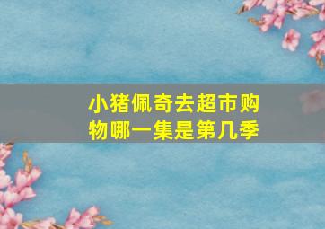 小猪佩奇去超市购物哪一集是第几季