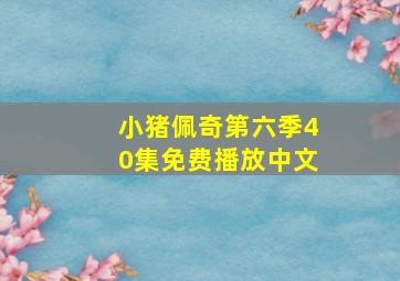 小猪佩奇第六季40集免费播放中文