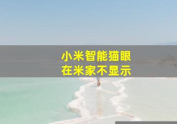 小米智能猫眼在米家不显示