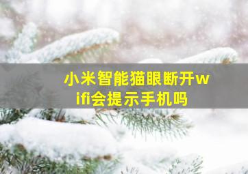 小米智能猫眼断开wifi会提示手机吗