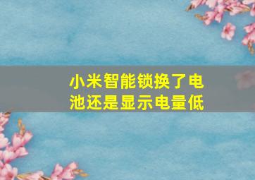 小米智能锁换了电池还是显示电量低