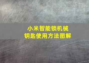 小米智能锁机械钥匙使用方法图解