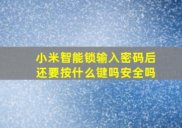 小米智能锁输入密码后还要按什么键吗安全吗