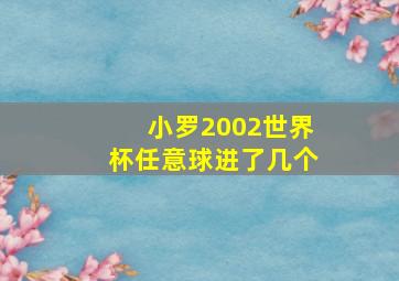 小罗2002世界杯任意球进了几个