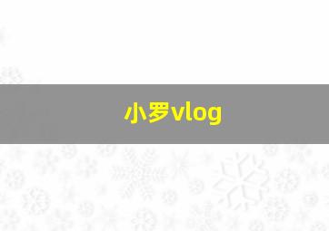 小罗vlog