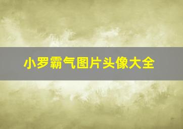 小罗霸气图片头像大全