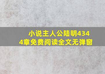 小说主人公陆明4344章免费阅读全文无弹窗