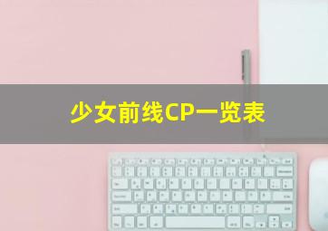 少女前线CP一览表