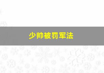 少帅被罚军法