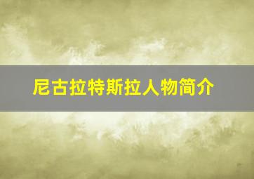 尼古拉特斯拉人物简介