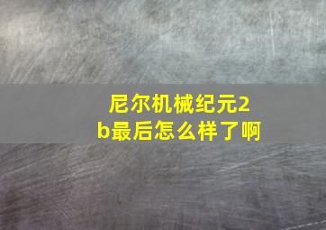 尼尔机械纪元2b最后怎么样了啊