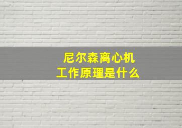 尼尔森离心机工作原理是什么