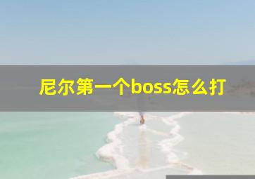 尼尔第一个boss怎么打