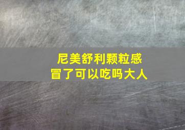 尼美舒利颗粒感冒了可以吃吗大人