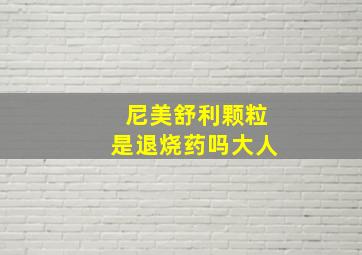 尼美舒利颗粒是退烧药吗大人