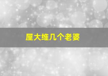 屋大维几个老婆