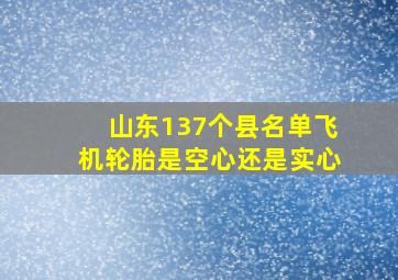 山东137个县名单飞机轮胎是空心还是实心