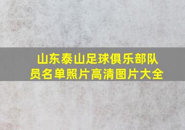 山东泰山足球俱乐部队员名单照片高清图片大全