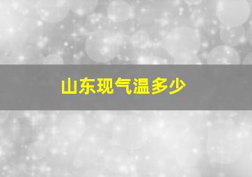 山东现气温多少