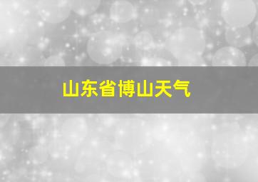 山东省博山天气