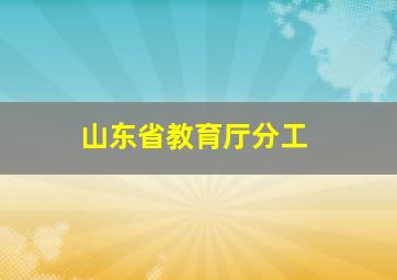 山东省教育厅分工