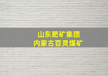 山东肥矿集团内蒙古百灵煤矿