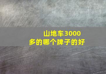 山地车3000多的哪个牌子的好