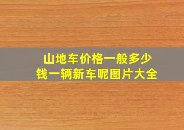 山地车价格一般多少钱一辆新车呢图片大全