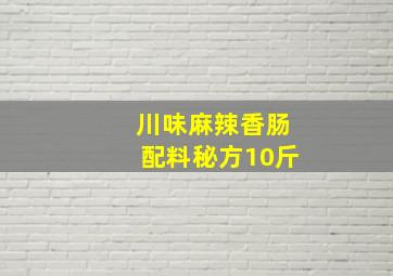 川味麻辣香肠配料秘方10斤