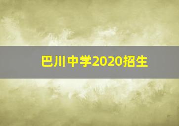 巴川中学2020招生