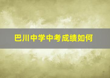 巴川中学中考成绩如何