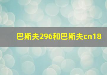 巴斯夫296和巴斯夫cn18