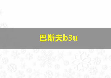 巴斯夫b3u